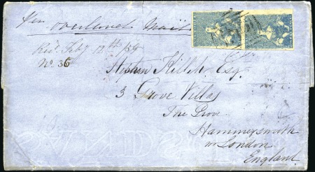 1858 (Dec 9) Entire from Yackandandah to England w