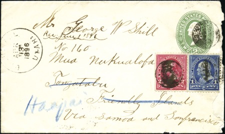 Stamp of Tonga 1895-96, Correspondence of 9 covers from/to George