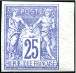 5F Sage NON DENTELE et 25c outremer type II NON DE