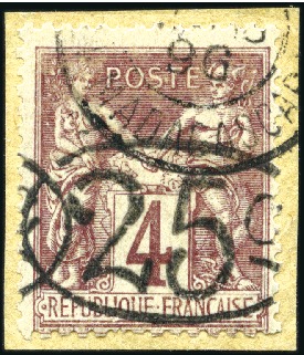 Stamp of Colonies françaises » Madagascar (Poste française) MADAGASCAR Yv. 26 obl., TB, rare, signé Behr et Ro