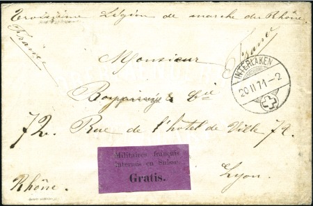 1870 Belle enveloppe "Oberlaenderhof Interlaken" a