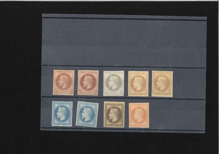 Stamp of France Petit groupe de 9 réimpressions Rothschild entre Y
