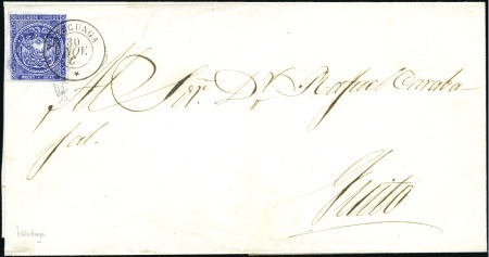 Stamp of Ecuador 186(?) (Nov 30) Wrapper to Quito with 1865-72 1/2r