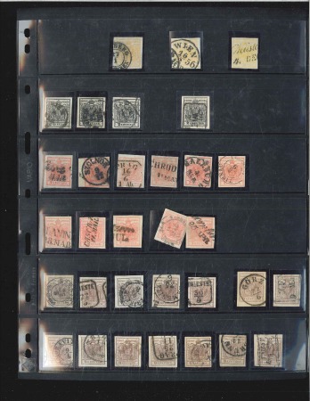 Stamp of Austria » 1850 Issue 1850 Selection of the First issue incl. various ca