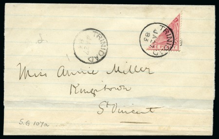 1882 & 1883 Pair of covers, the 1882 env. to Franc