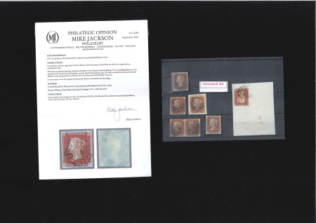 Stamp of Great Britain » Collections 1842-55, GREENOCK cancellation group incl. distinc