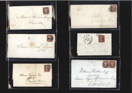 Stamp of Great Britain » 1840 1d Black and 1d Red plates 1a to 11 1844-60, Group of 22 covers and a part cover frank