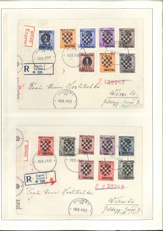 Stamp of Croatia 1941-45, Selection of 80 covers in album, noted ov