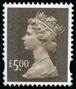 1999 £5 in UNISSUED COLOUR using brown iriodin ink