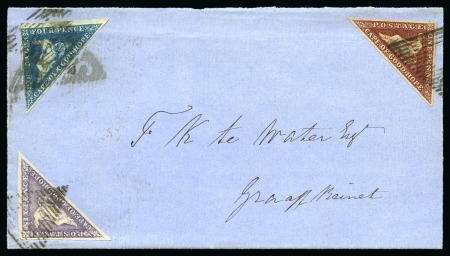 Stamp of South Africa » Cape of Good Hope 1863ca. Front with three-colour franking from Cape