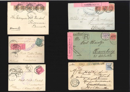 Stamp of South Africa » Anglo Boer War 1901-02, Group of 6 covers/cards incl. two postcar