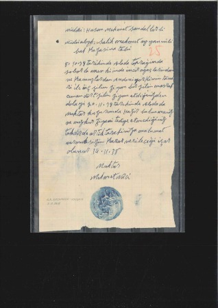 Stamp of Cyprus 1923-38, Three documents from various Mukhtars to 