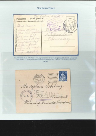 Stamp of South West Africa COLLECTIONS: 1914-18, WWI collection of 34 covers/