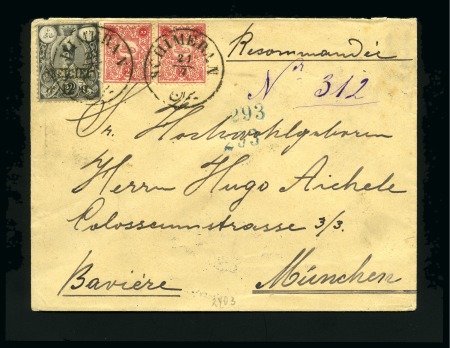 1887 Envelope sent registered from Schimeran to Ge