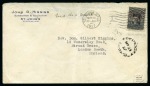 Stamp of Canada » Newfoundland 1927 "Air Mail de Pinedo 1927" surcharge on 60c bl