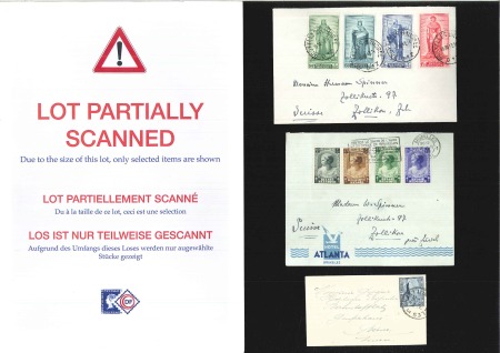 Stamp of Belgium 1836-1957, Group of 118 covers/stationery all addr