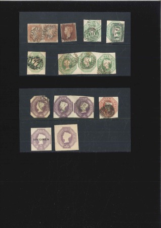 Stamp of Great Britain » Collections 1841-54, Used selection incl. 1841 1d wmk small cr