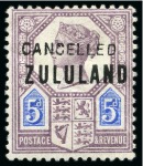 Stamp of South Africa » Zululand COLLECTIONS: 1888-96, Mint & used specialised coll