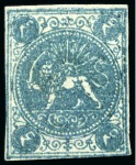 1868-70 4 Shahis blue, selection of twelve unused 