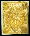Stamp of Unknown 1876 4 Krans yellow, on laid paper, selection of e