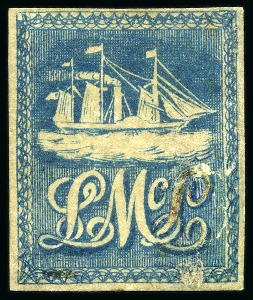 1847 "Lady McLeod" (5c) blue used, with faults and