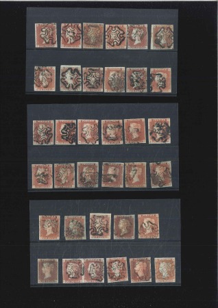 1840 1d Red printings from black plates used selec