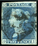 Stamp of Great Britain » 1841 2d Blue 1841 2d Blue collection incl. pl.3 with MCs (10 si