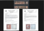 Stamp of Great Britain » 1841 1d Red 1841 1d Red selection incl. pl.9 strip of five wit
