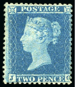 1855 2d Blue pl.5 wmk Large Crown perf.14 unused, 
