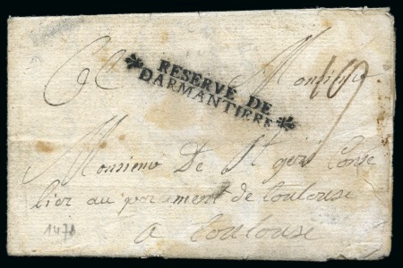 Stamp of France 1749 Lettre écrite "Au Camp de Vosel" pour Toulous