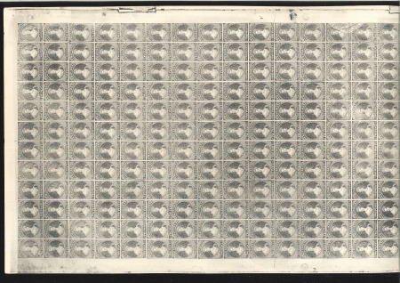 Stamp of New Zealand 1855 2d two complete sheets of 240 proofs in black