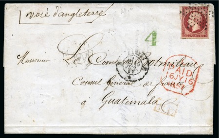 Stamp of France 80c Carmin Empire ND sur lettre de Paris 15.07.57 