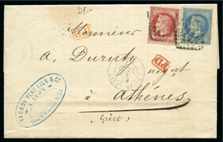 Stamp of France 20c +80c Lauré sur lettre de Lyon 24.12.69 pour la