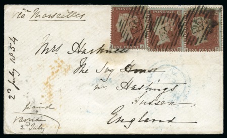 Stamp of Great Britain » British Post Offices Abroad » Crimea Varna: 1854 (2.July) Full paid cover sent to Engla