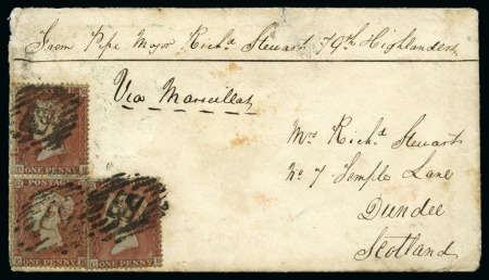 Stamp of Great Britain » British Post Offices Abroad » Crimea Varna: 1854 (19.July) Cover sent to Dundee/Scotlan