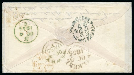 Stamp of Great Britain » British Post Offices Abroad » Crimea Varna: 1855 (22.Sept) Cover sent to Irleand on fro