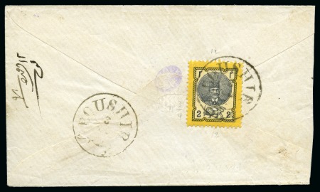 1879-81 Group of three covers, showing 1879 5ch st