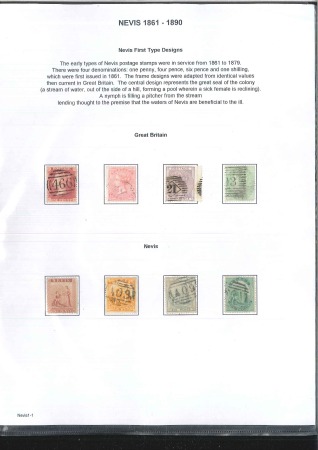 Stamp of St. Kitts-Nevis » Nevis COLLECTIONS: 1862-90, Attractive specialised colle