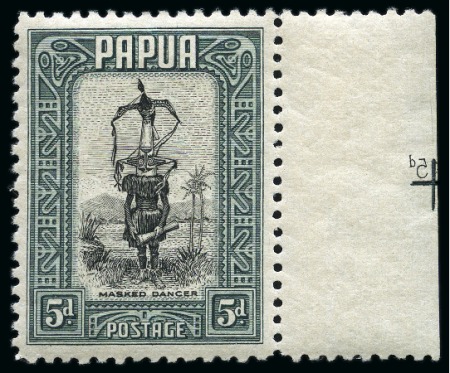1932 Pictorials 5d mint nh marginal showing printe