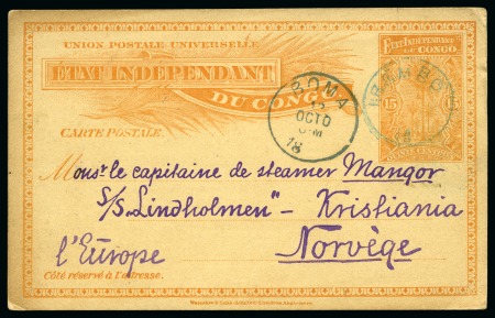 Stamp of Belgian Congo 1895-1941, Small group of five cover and cards, in