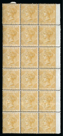 1865-1903 Wmk CC perf.14 3d yellow-buff mint nh bl