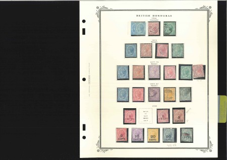 Stamp of British Honduras 1866-1973, Mint & used collection on Scott printed