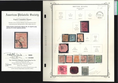 Stamp of British Guiana COLLECTIONS: 1852-1988, Mint & used collection on 