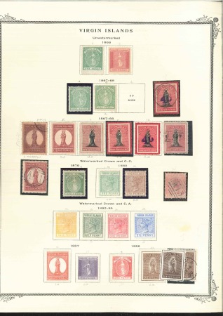 Stamp of British Virgin Islands COLLECTIONS: 1866-1969, Mint & used collection on 