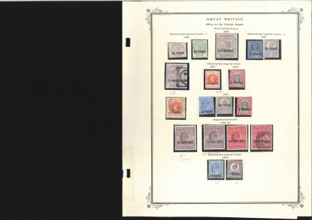 Stamp of British Levant COLLECTIONS: 1885-1921, Mint & used collection on 