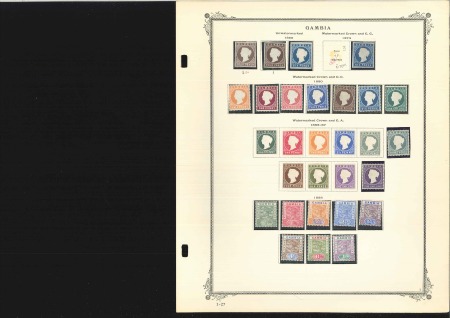 Stamp of Gambia COLLECTIONS: 1869-1973, Mint collection on Scott p