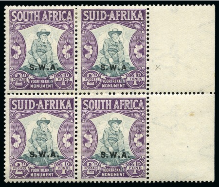 Stamp of South West Africa 1935-36 2d+1d without stop after "A" variety in ri