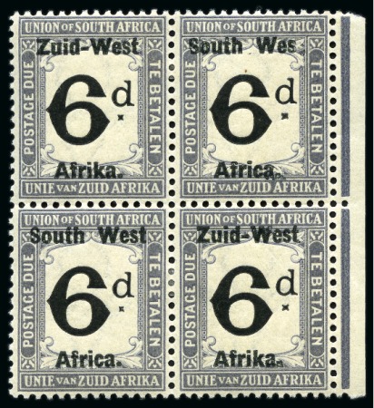Stamp of South West Africa POSTAGE DUES: 1923 3d and 6d with variety "Wes" fo