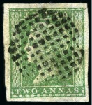 1854 2a accumulation of 78 stamps, showing a range