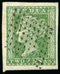 Stamp of India 1854 2a accumulation of 78 stamps, showing a range